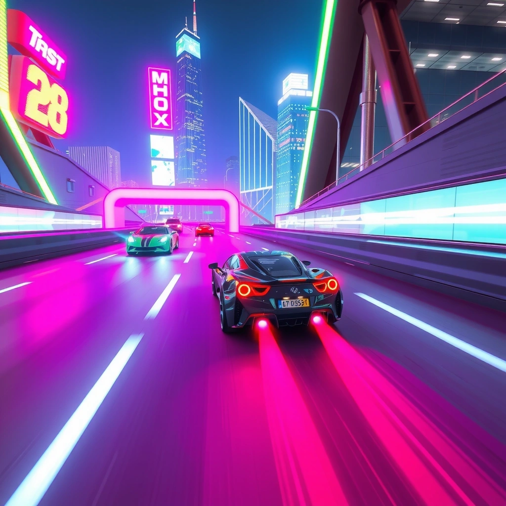 Neon Racers game screenshot